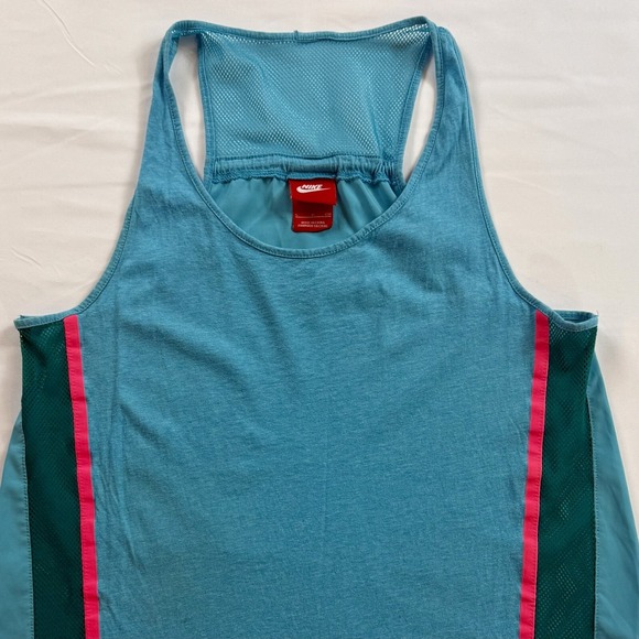 Nike Women's Bonded Ventilated Training Top Colour Omega Blue Size‎ Small - Picture 1 of 6